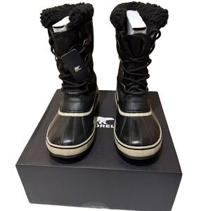 Sorel Men's 1964 Pac Nylon Waterproof Lace-Up Black Snow Boots Size 13 New